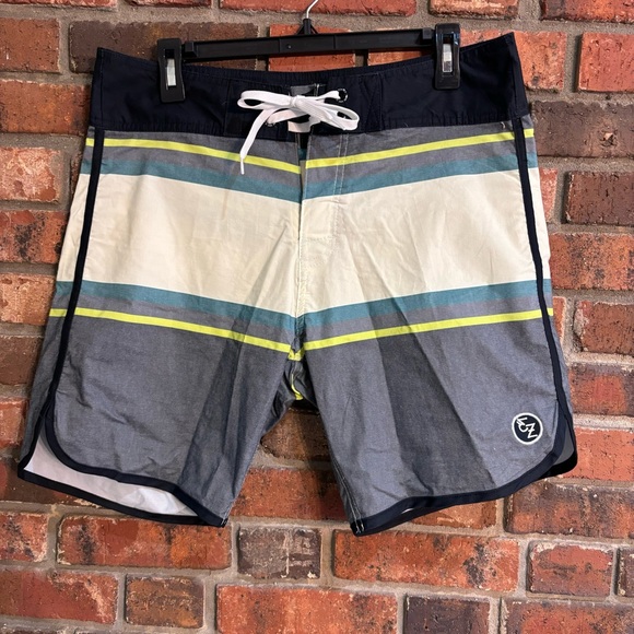 Ezekiel mens colorblock swim surfer trunks board shorts gray 31 - Picture 1 of 5